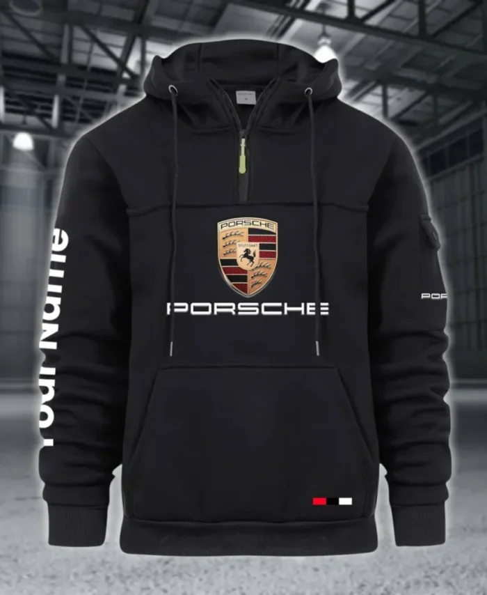 Iconic Sports Vehicle Large Pocket Hoodie, Rugged Streetwear Car Hoodie CAR514 - Black