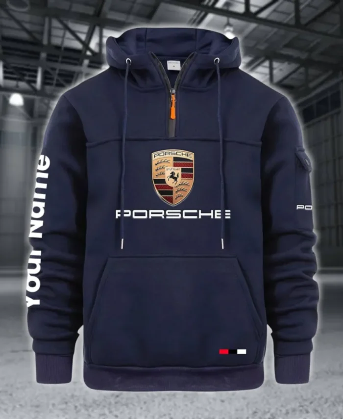 Iconic Sports Vehicle Large Pocket Hoodie, Rugged Streetwear Car Hoodie CAR514 - Navy
