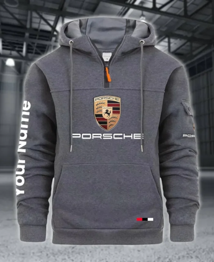 Iconic Sports Vehicle Large Pocket Hoodie, Rugged Streetwear Car Hoodie CAR514 - Dark Gray