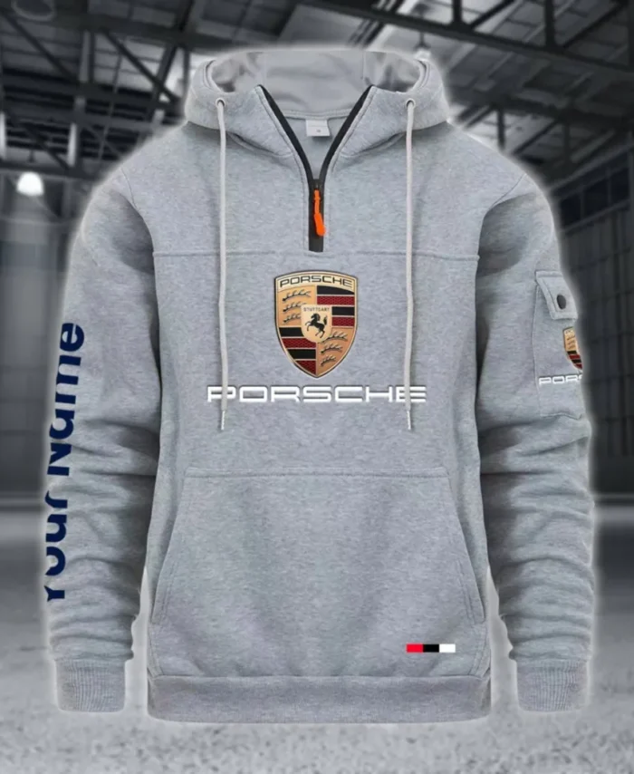 Iconic Sports Vehicle Large Pocket Hoodie, Rugged Streetwear Car Hoodie CAR514 - Light Gray