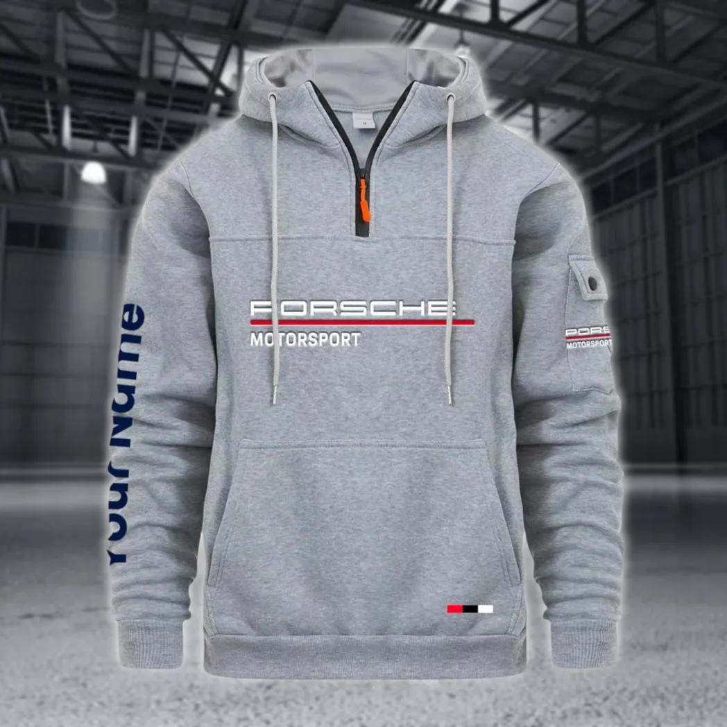 High-Speed Roadster Large Pocket Hoodie, Garage-Ready Lifestyle Hoodie CAR514 - Light Gray