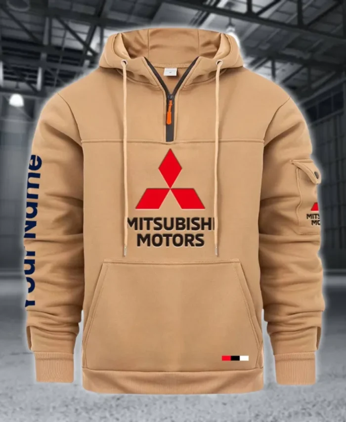 Off-Road SUV Large Pocket Hoodie, Road Warrior Style Hoodie CAR514 - Khaki