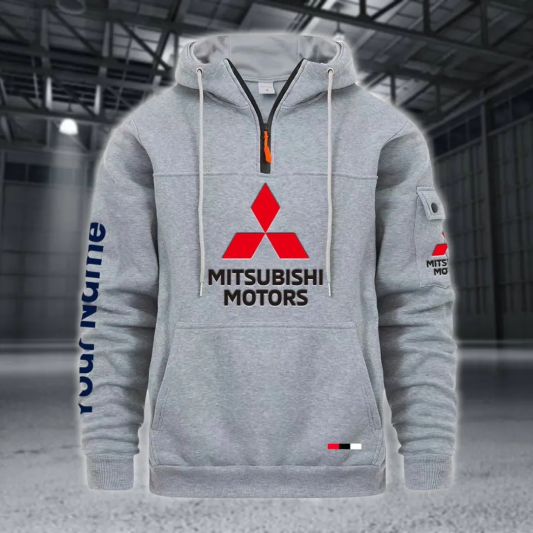 Off-Road SUV Large Pocket Hoodie, Road Warrior Style Hoodie CAR514 - Light Gray