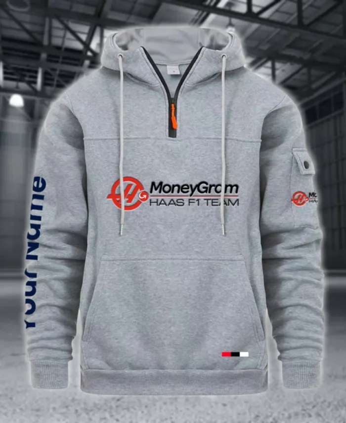 Racing Auto Large Pocket Hoodie, Car Enthusiast Everyday Hoodie CAR514 - Light Gray