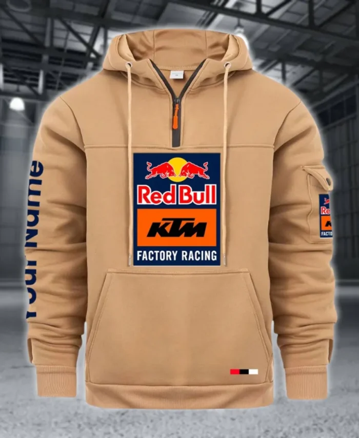 Racing Auto Large Pocket Hoodie, Automotive Spirit Pocket Hoodie CAR514 - Khaki