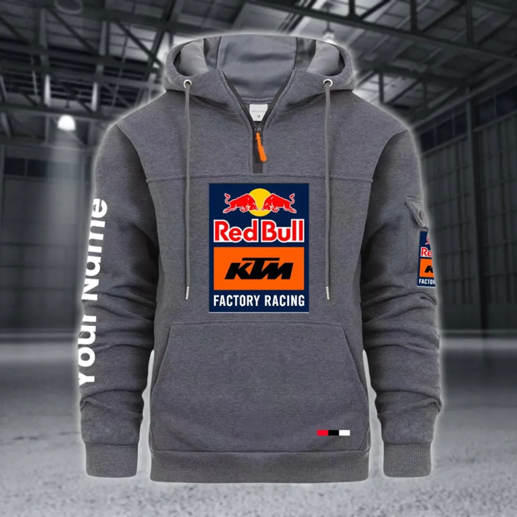 Racing Auto Large Pocket Hoodie, Automotive Spirit Pocket Hoodie CAR514 - Dark Gray
