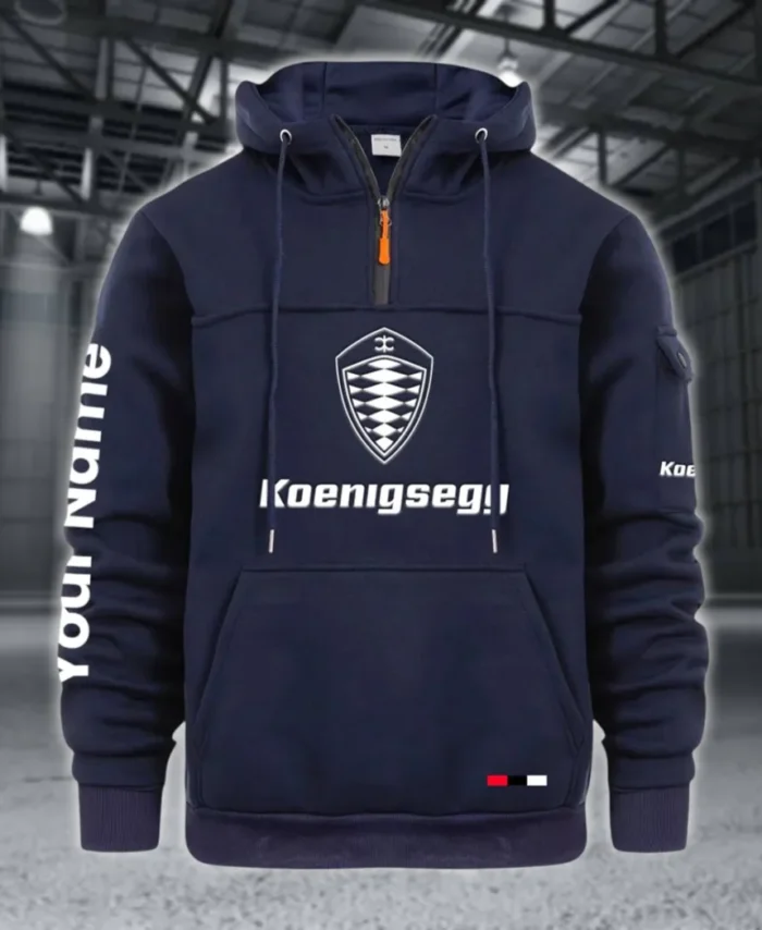 Record-Breaking Auto Large Pocket Hoodie, Everyday Road-Ready Pullover CAR514 - Navy