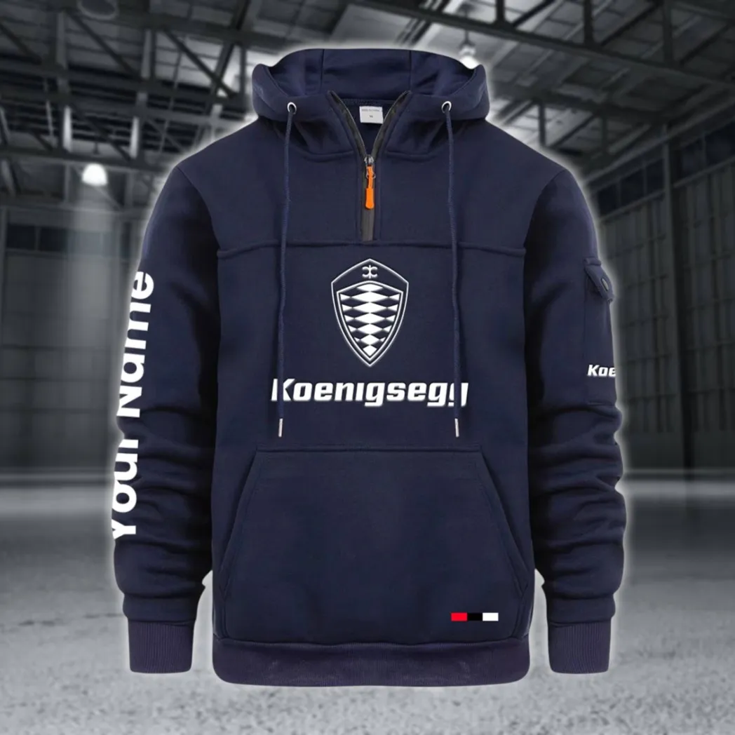 Record-Breaking Auto Large Pocket Hoodie, Everyday Road-Ready Pullover CAR514 - Navy