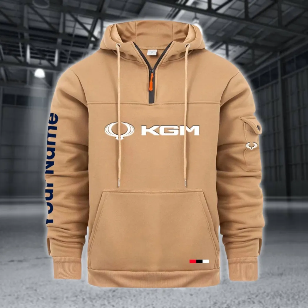 Racing Auto Large Pocket Hoodie, Everyday Road-Ready Pullover CAR514 - Khaki