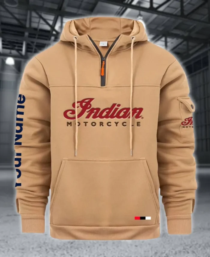 Legendary Touring Ride Large Pocket Hoodie, Modern Driver's Zip Hoodie CAR514 - Khaki