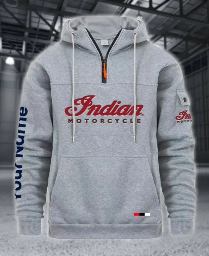 Legendary Touring Ride Large Pocket Hoodie, Modern Driver's Zip Hoodie CAR514 - Light Gray