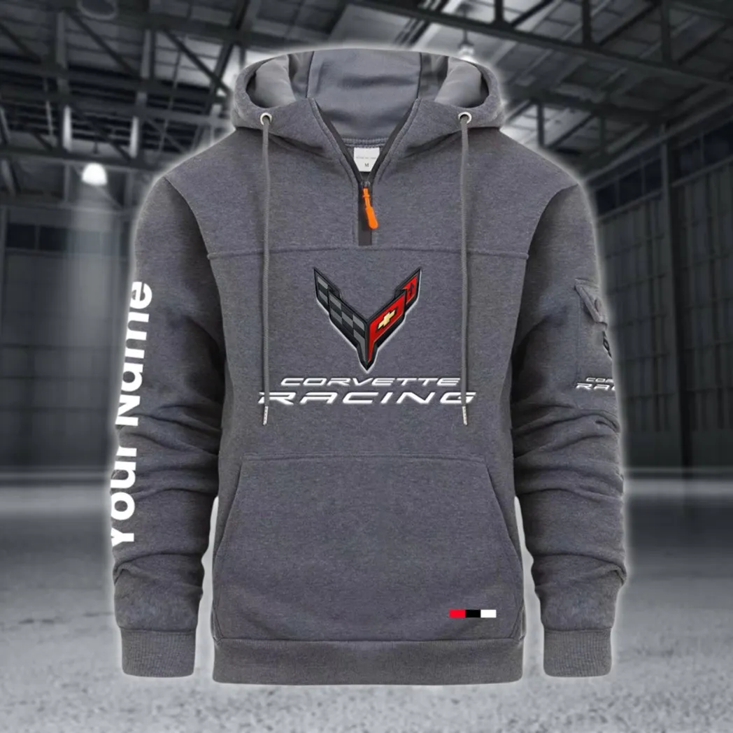 Racing Auto Large Pocket Hoodie, All-Season Driver's Hoodie CAR514 - Dark Gray