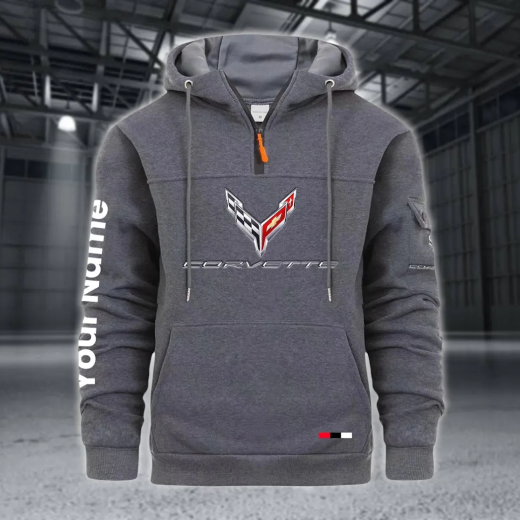 Supercar Large Pocket Hoodie, Gearhead Streetwear Pullover CAR514 - Dark Gray
