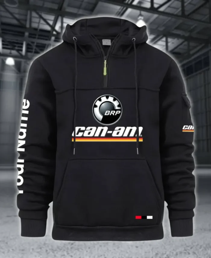 Racing Auto Large Pocket Hoodie, Streetwear Hoodie for Riders CAR514 - Black