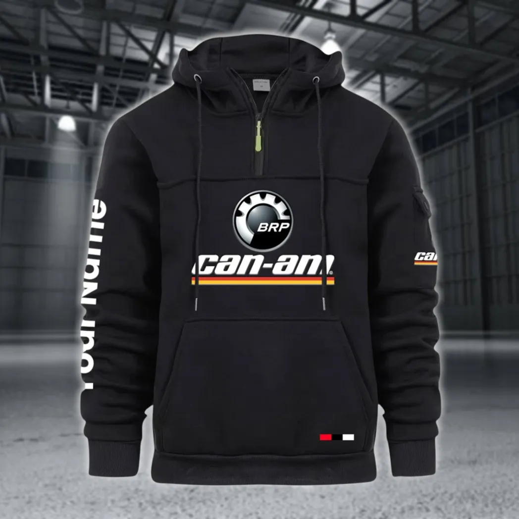 Racing Auto Large Pocket Hoodie, Streetwear Hoodie for Riders CAR514 - Black