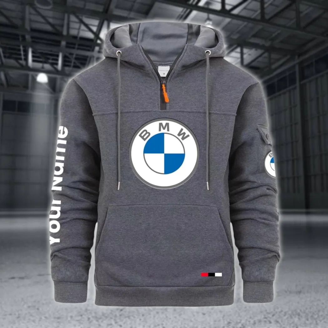 Mid-Size Luxury Car Large Pocket Hoodie, Car Culture Pocket Hoodie CAR514 - Dark Gray