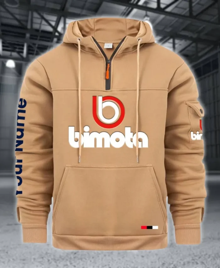 High-End Motorcycle Large Pocket Hoodie, Car Enthusiast Everyday Hoodie CAR514 - Khaki