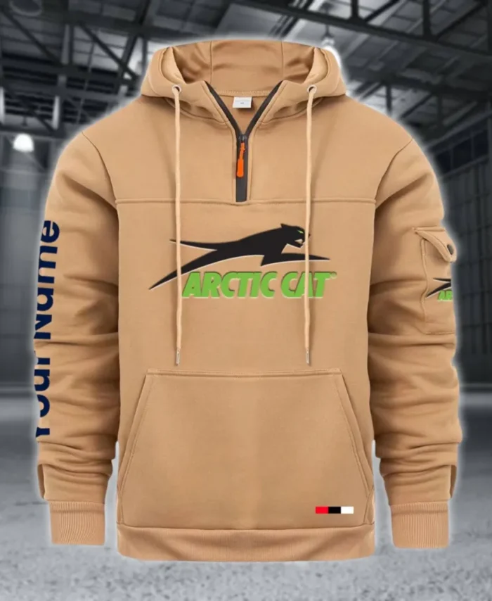 All-Terrain Vehicle Large Pocket Hoodie, Driver's Utility Pocket Hoodie CAR514 - Khaki