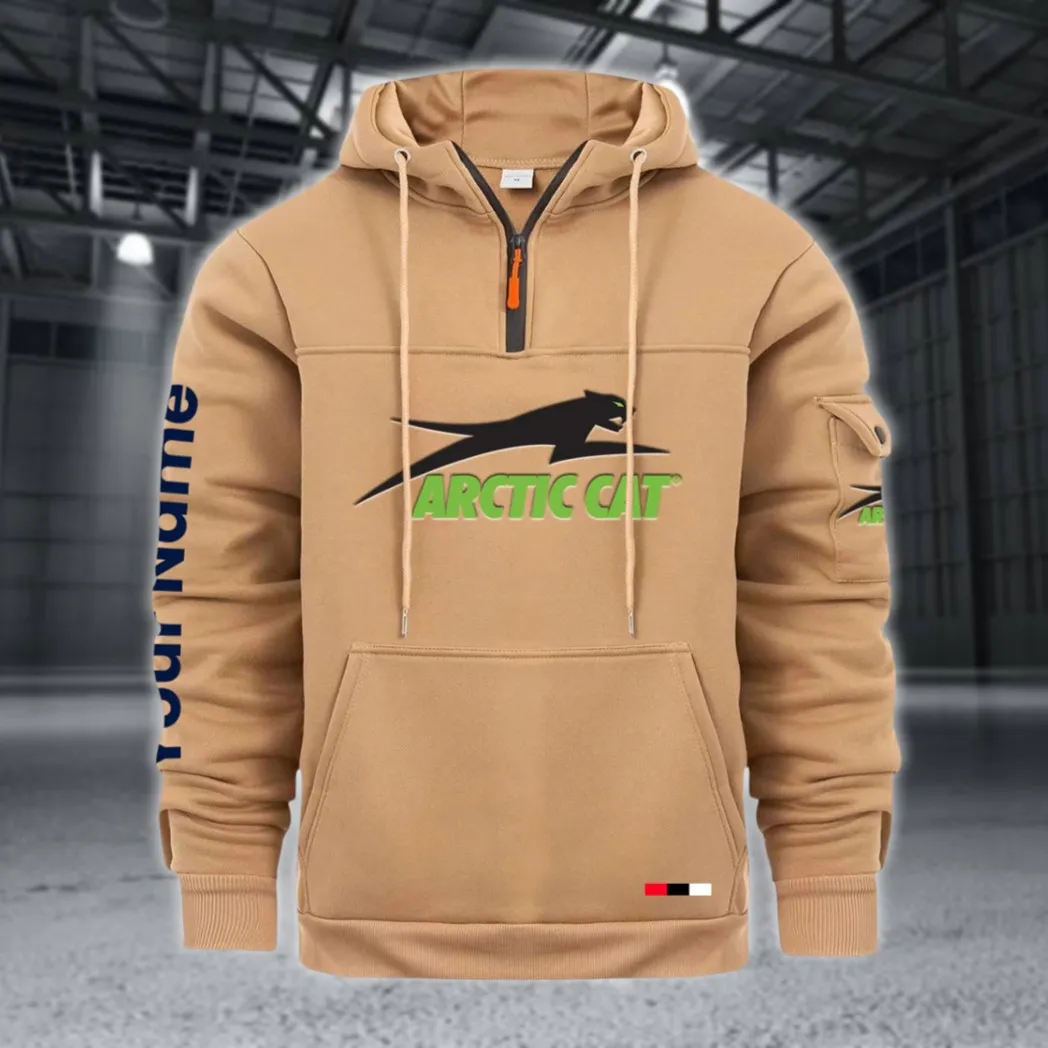 All-Terrain Vehicle Large Pocket Hoodie, Driver's Utility Pocket Hoodie CAR514 - Khaki