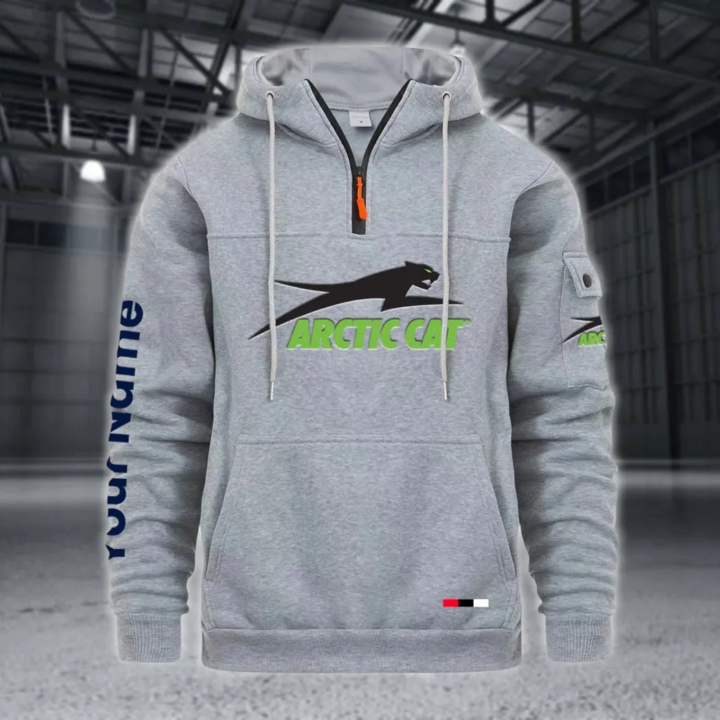 All-Terrain Vehicle Large Pocket Hoodie, Driver's Utility Pocket Hoodie CAR514 - Light Gray