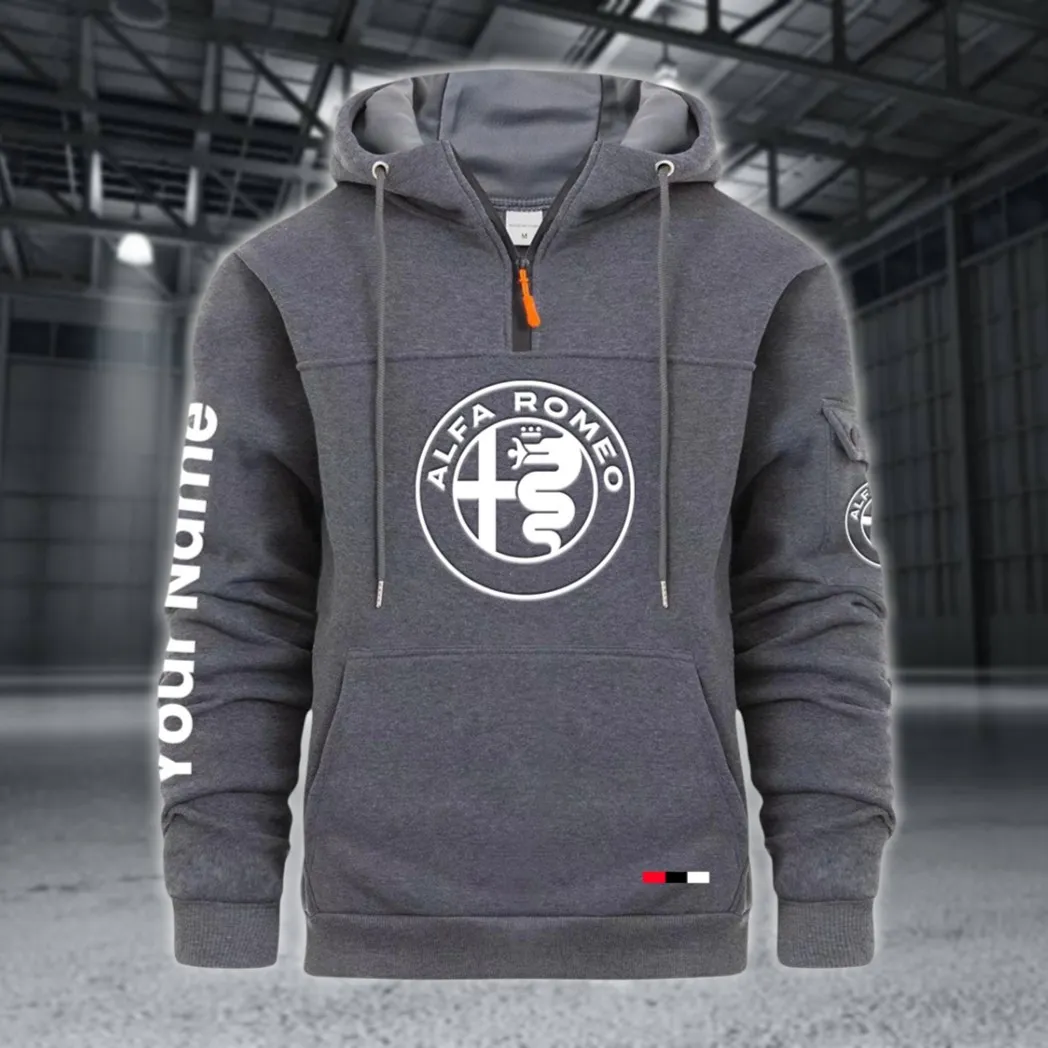 Vintage Ride Large Pocket Hoodie, Gearhead Streetwear Pullover CAR514 - Dark Gray