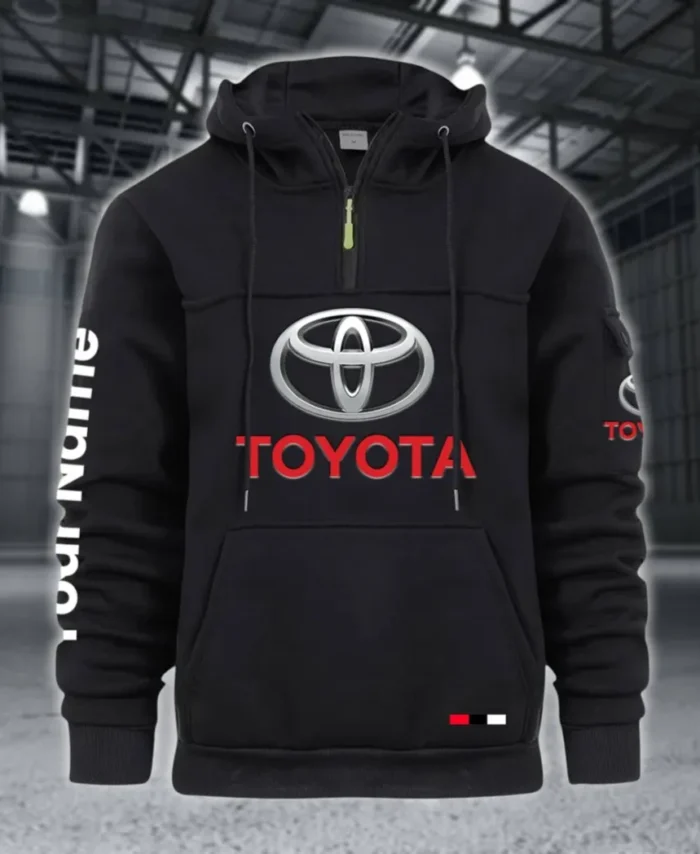 Commuter Car Large Pocket Hoodie, Modern Driver's Zip Hoodie CAR514 - Black