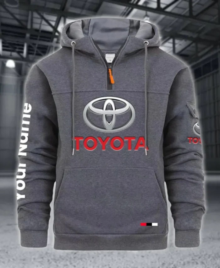 Commuter Car Large Pocket Hoodie, Modern Driver's Zip Hoodie CAR514 - Dark Gray