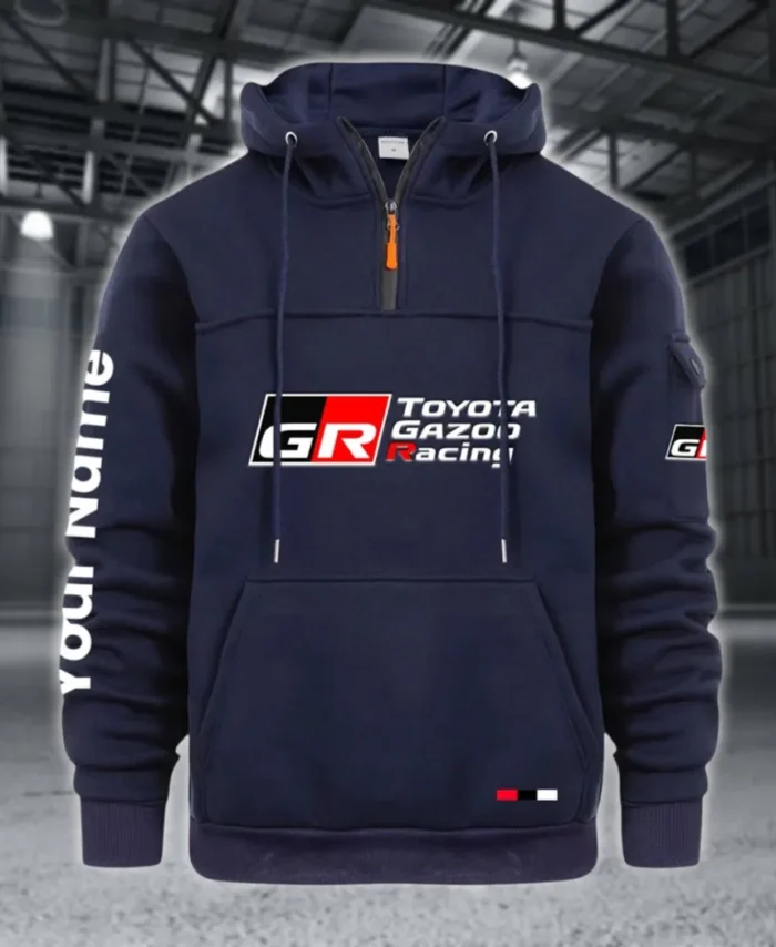 Racing Auto Large Pocket Hoodie, Road Warrior Style Hoodie CAR514 - Navy