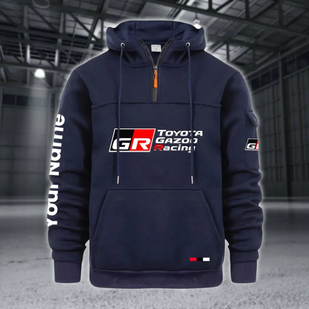 Racing Auto Large Pocket Hoodie, Road Warrior Style Hoodie CAR514 - Navy