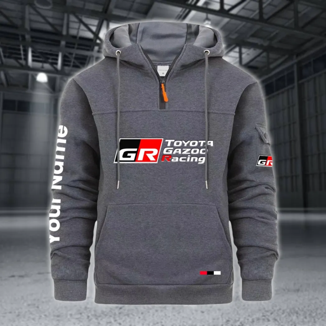 Racing Auto Large Pocket Hoodie, Road Warrior Style Hoodie CAR514 - Dark Gray