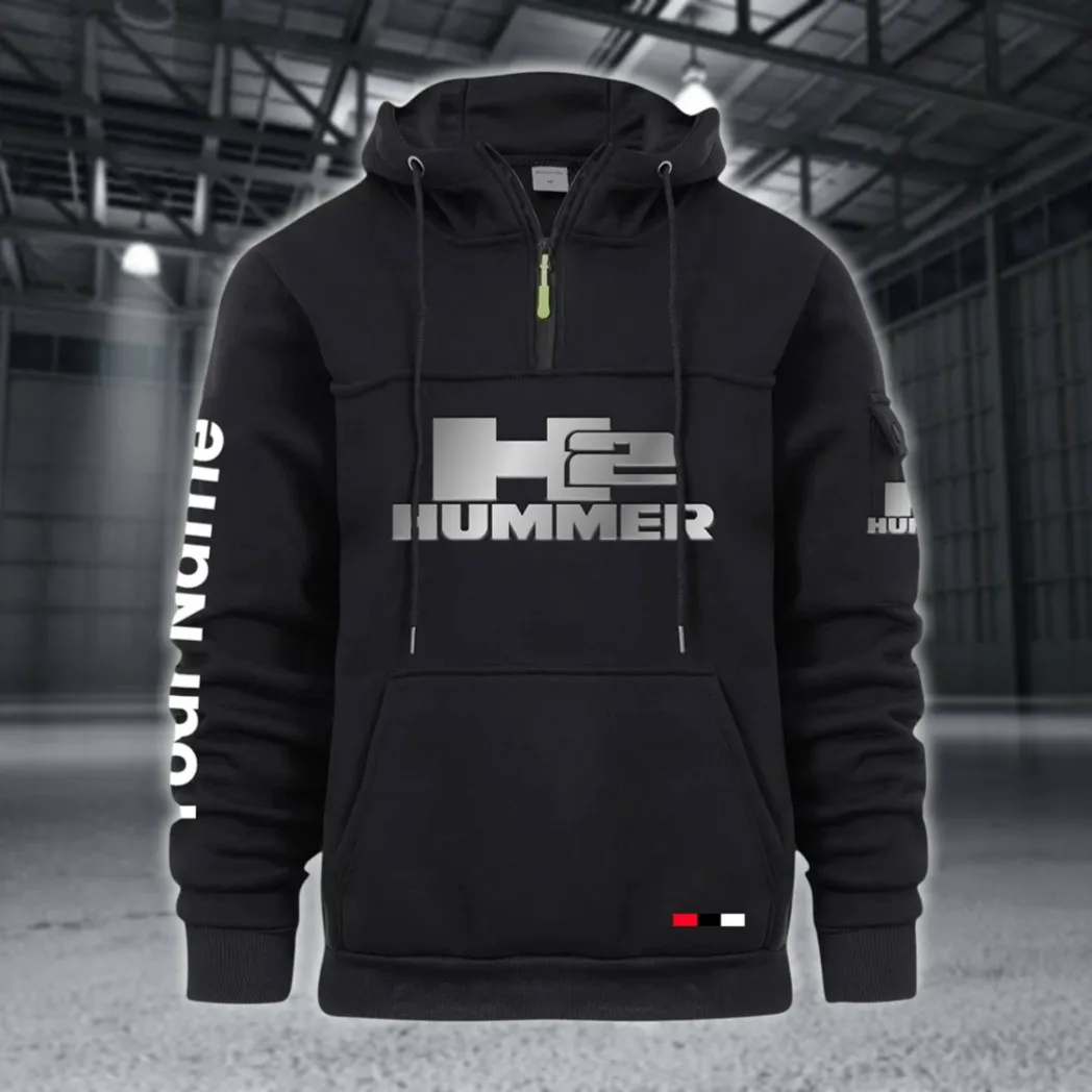 Large Off-Road SUV Large Pocket Hoodie, Car Enthusiast Everyday Hoodie CAR514 - Black