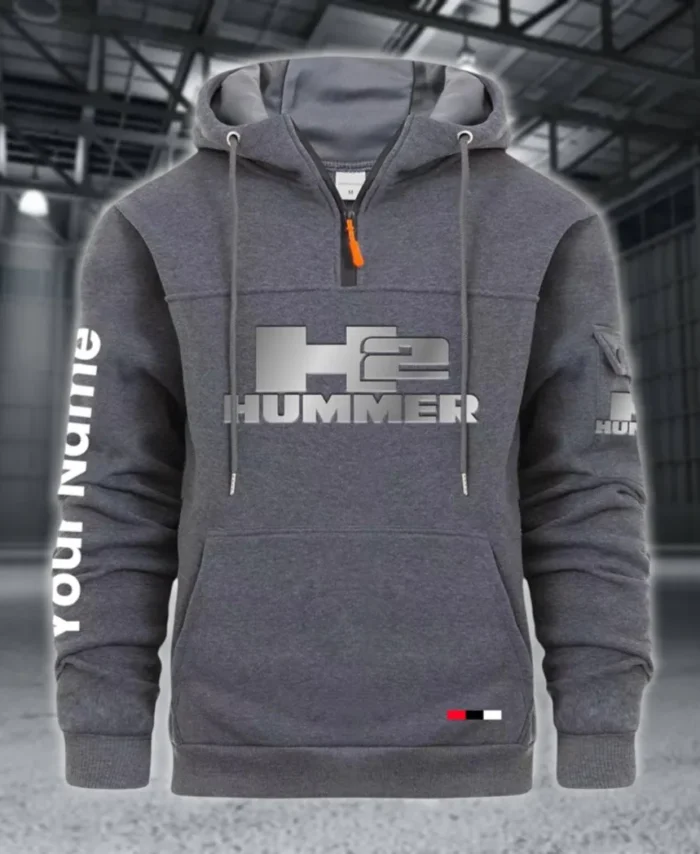 Large Off-Road SUV Large Pocket Hoodie, Car Enthusiast Everyday Hoodie CAR514 - Dark Gray