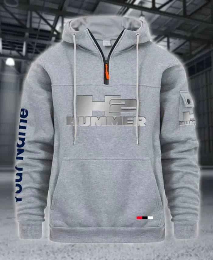 Large Off-Road SUV Large Pocket Hoodie, Car Enthusiast Everyday Hoodie CAR514 - Light Gray