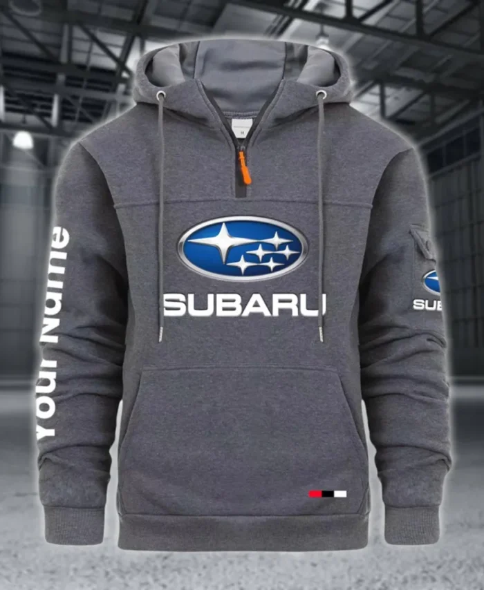 Performance Hatchback Large Pocket Hoodie, Modern Driver's Zip Hoodie CAR514 - Dark Gray