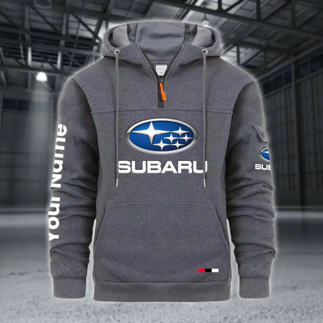 Performance Hatchback Large Pocket Hoodie, Modern Driver's Zip Hoodie CAR514 - Dark Gray