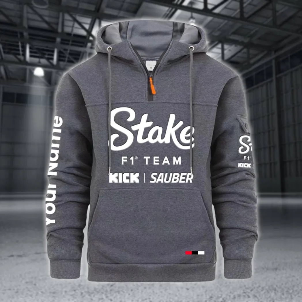 Cultural Motion Large Pocket Hoodie, Rugged Streetwear Car Hoodie CAR514 - Dark Gray