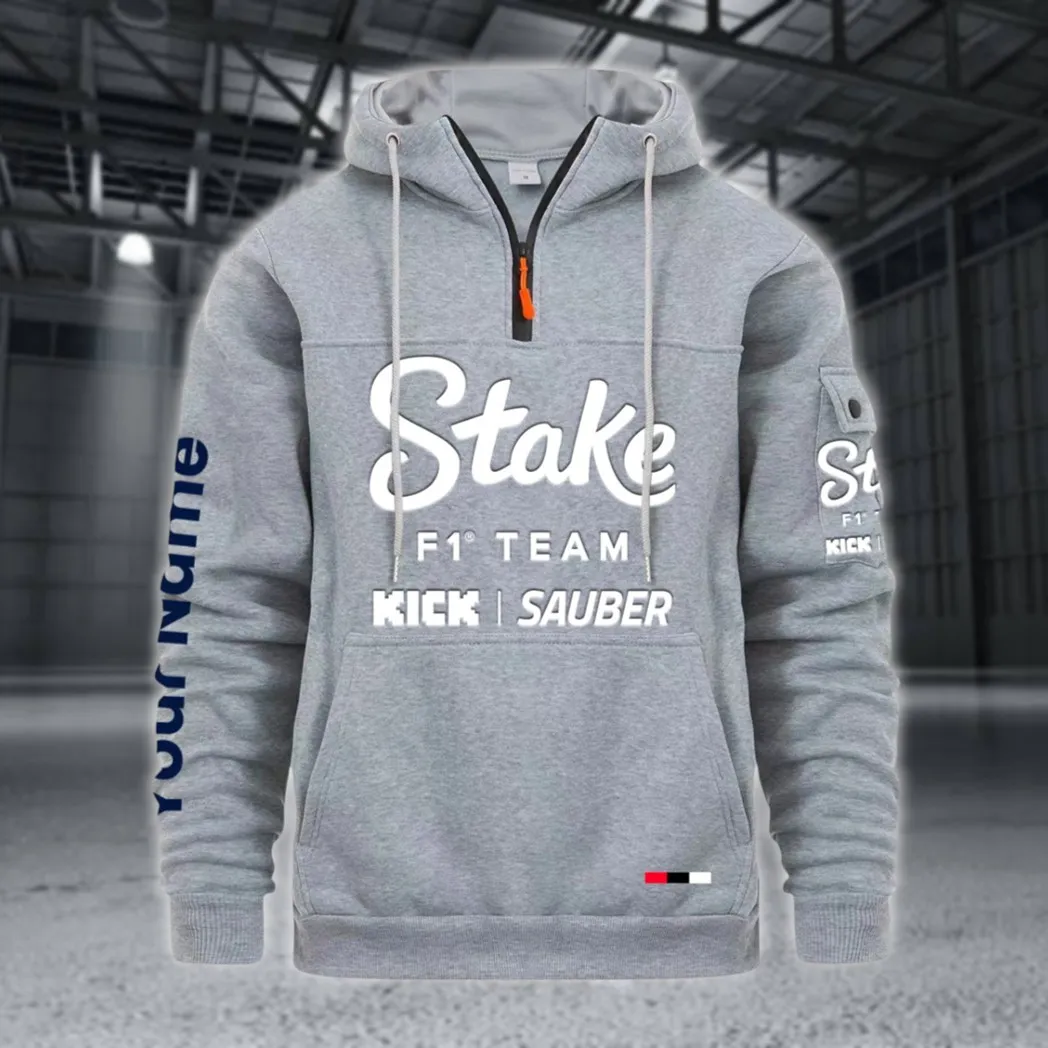 Cultural Motion Large Pocket Hoodie, Rugged Streetwear Car Hoodie CAR514 - Light Gray