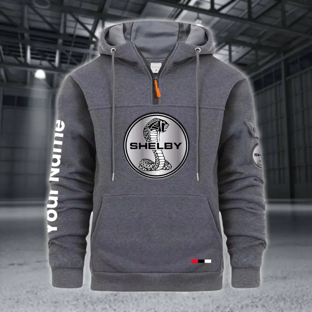 Classic Muscle Ride Large Pocket Hoodie, Moto Street Comfort Hoodie CAR514 - Dark Gray