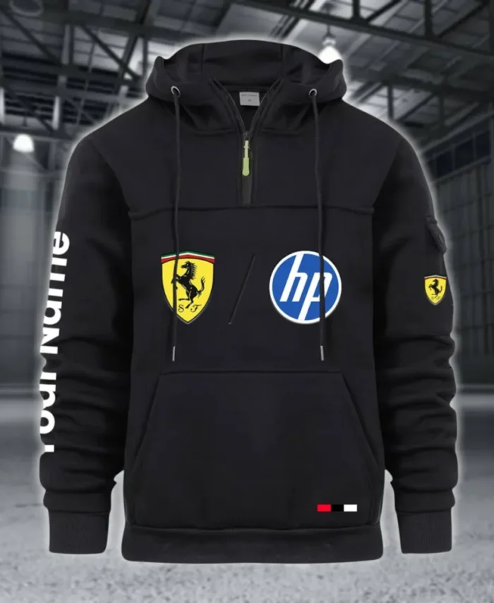 Racing Legend Large Pocket Hoodie, Classic Garage Style Hoodie CAR514 - Black