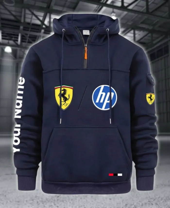Racing Legend Large Pocket Hoodie, Classic Garage Style Hoodie CAR514 - Navy