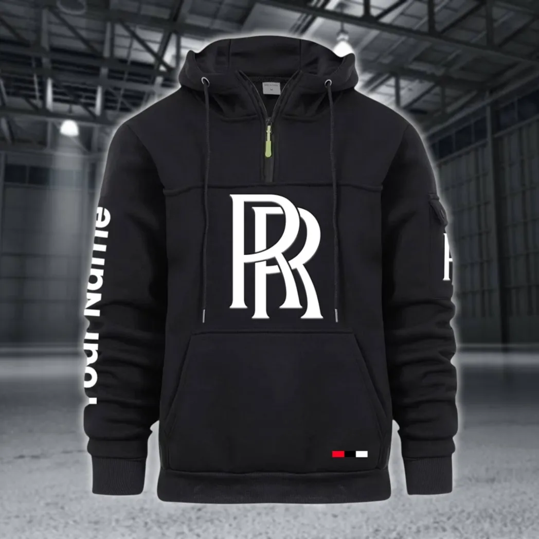 High-End Coupe Large Pocket Hoodie, Road-Ready Large Pocket Hoodie CAR514 - Black