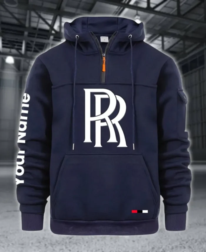 High-End Coupe Large Pocket Hoodie, Road-Ready Large Pocket Hoodie CAR514 - Navy
