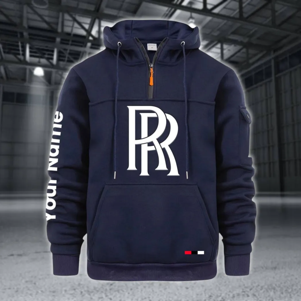 High-End Coupe Large Pocket Hoodie, Road-Ready Large Pocket Hoodie CAR514 - Navy