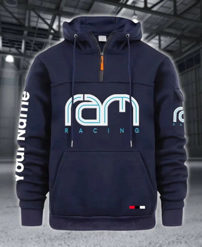 Racing Auto Large Pocket Hoodie, Streetwear Hoodie for Riders CAR514 - Navy