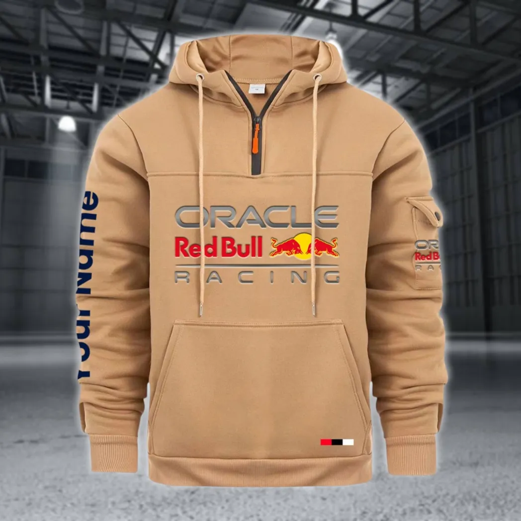 Racing Auto Large Pocket Hoodie, Road Warrior Style Hoodie CAR514 - Khaki