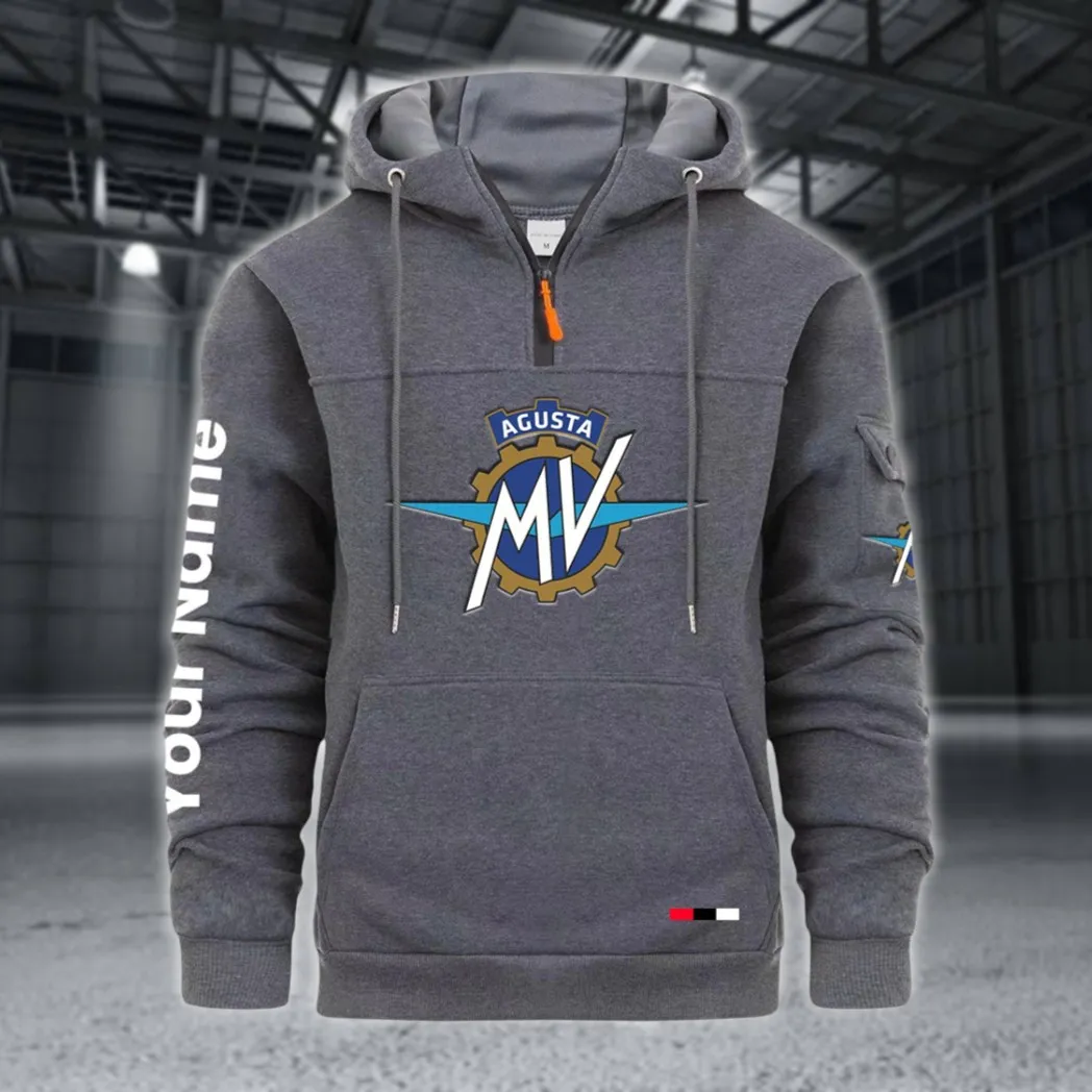 Racing Bike Large Pocket Hoodie, Classic Garage Style Hoodie CAR514 - Dark Gray