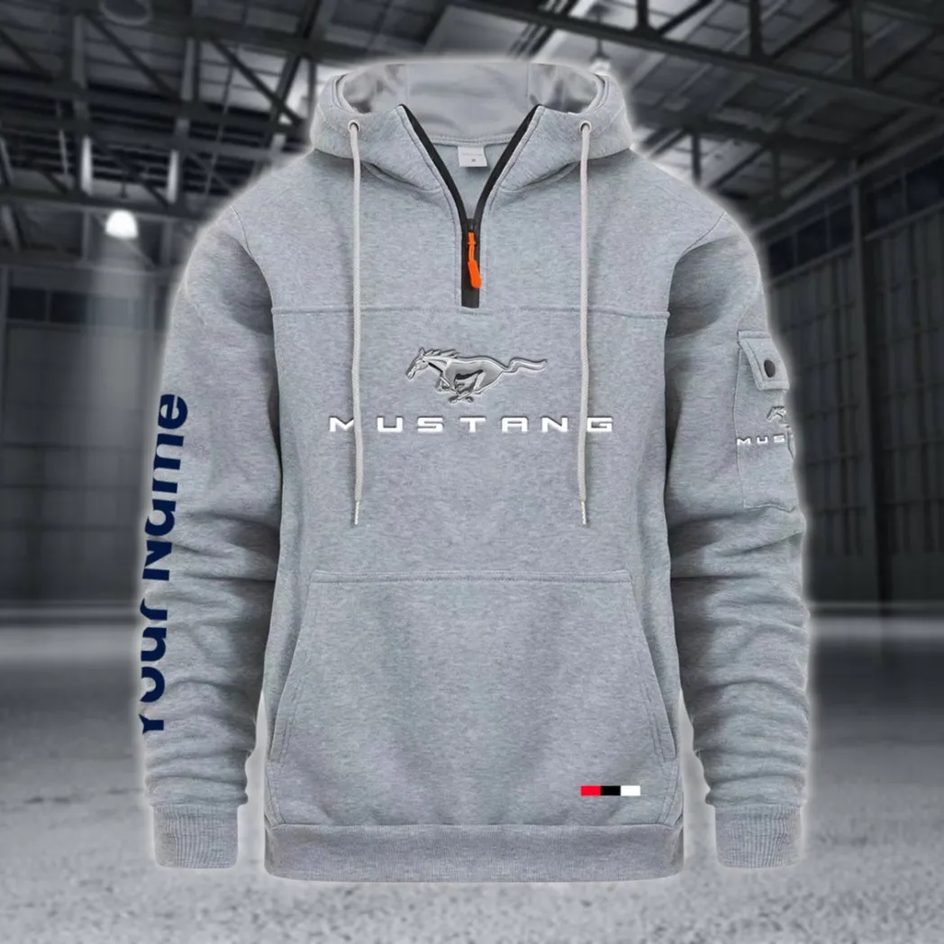 Speed Machine Large Pocket Hoodie, Automotive Lifestyle Zip Hoodie CAR514 - Light Gray