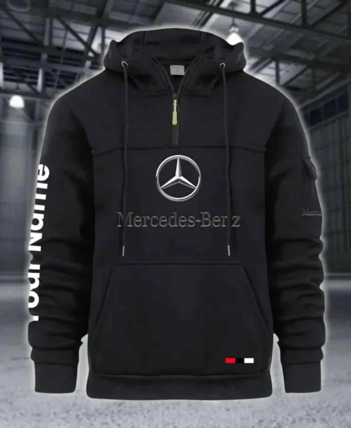 Prestige Sedan Large Pocket Hoodie, Driver's Utility Pocket Hoodie CAR514 - Black