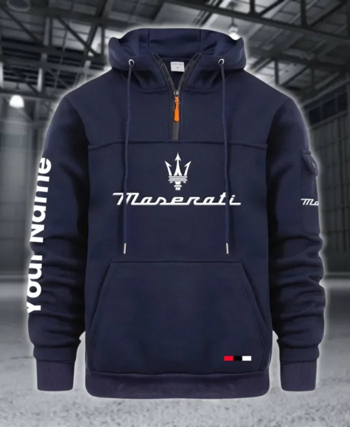 Sports Car Large Pocket Hoodie, Rugged Streetwear Car Hoodie CAR514 - Navy