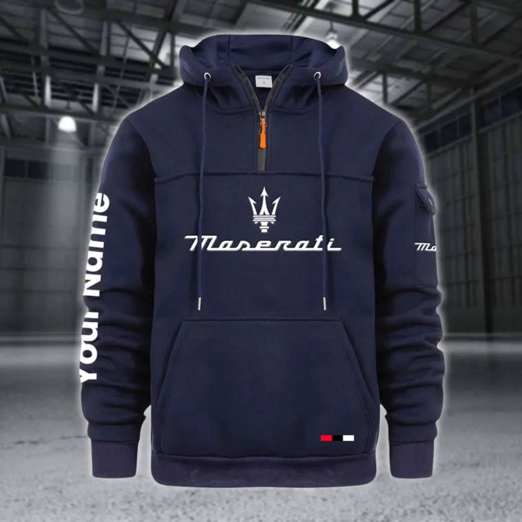 Sports Car Large Pocket Hoodie, Rugged Streetwear Car Hoodie CAR514 - Navy